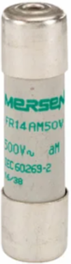 Cylindrical Fuse-Link aM 500VAC 14x51, 45A, Silver-Plated Copper Contacts