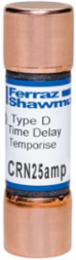 Canadian Fuse 250V 25A Ferrule Mount Class H, 10kA Rating, 0.04 lb Weight