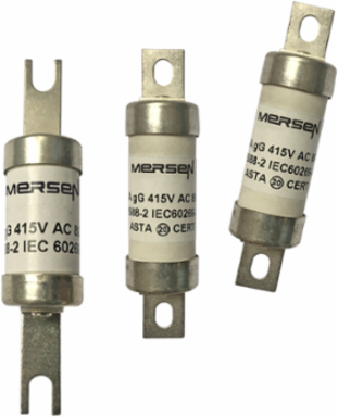 Offset Tag Fuse-Links gG 100A 415V AC / 240V DC, 0.83 Inch Diameter