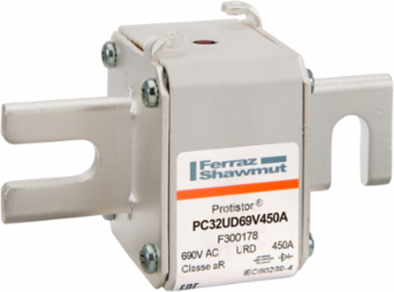 Protistor 32 aR High-Speed Fuse-Link, 450A, 690V, DIN Type Blades, Ceramic