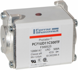 Protistor® SB Fuse-Link aR 500A 1000VAC Size 71 Ceramic Body Silver-Plated Terminals