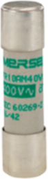 Cylindrical Fuse-Link aM 400VAC 10x38, 25A, Ceramic Body, Silver-Plated Contacts