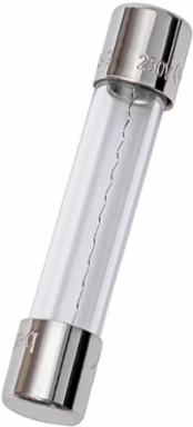 Fuse GGC Fast-Acting 250V 0.5A 1/4 Inch x 1-1/4 Inch Glass