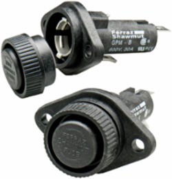 600V 30A 1-Pole Fuse Base with 1/4 Inch Quick Connect/Solder