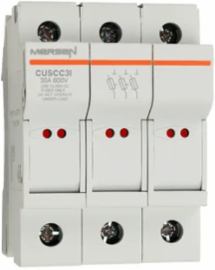 Modulostar® 3-Pole Modular Fuse Holder, 600V, 30A, DIN Rail Mounting, IP20