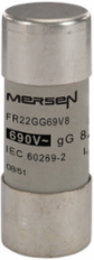 Cylindrical Fuse-Link gG 22x58mm 690V 8A, Ceramic Body, 120kA Breaking Capacity