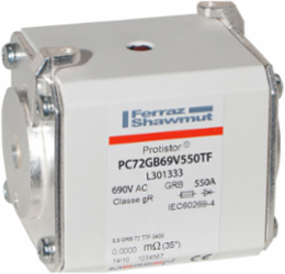 Protistor SB Fuse-Link gR 690V, Size 72, 550A, Threaded Terminals