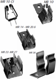 Fuse Clips 250A for Direct Screw Mount, Ø 36 mm, Silver Plated Copper
