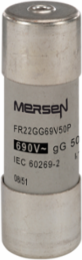 Cylindrical Fuse-Link gG 690VAC 22x58, 50A, Silver-Plated Copper, Ceramic Body