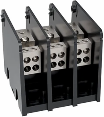 Miniature Power Distribution Block, 1000V, 85A, 3-Pole, #4-#14 Wire Range