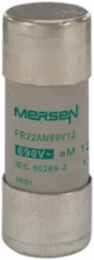 Cylindrical Fuse-Link aM 690VAC 22x58, 8A, Silver-Plated Copper, Ceramic Body
