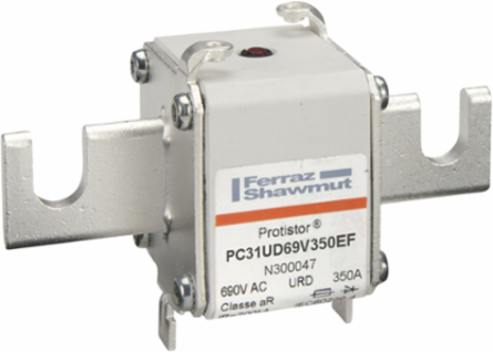 Protistor SB aR Fuse, Size 31, 350A, 690V AC, Ultra Fast Acting, Ceramic Body