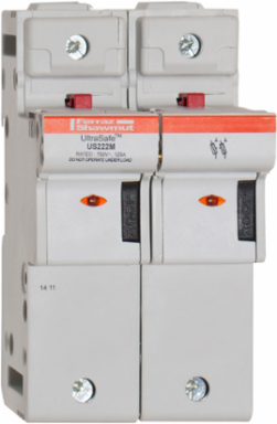 UltraSafe™ Modular Fuse Holder 2-Pole 22x58, IP20, 125A, DIN Rail Mounting