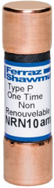 Canadian Fuse 250V 10A Ferrule Mount Class H - Non-Time Delay, 10kA Rating
