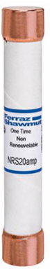 Canadian Fuse 600V 20A Ferrule Mount Class H - 10kA Short Circuit Rating, 5 Inch Length