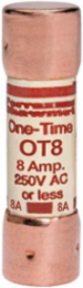 Fuse, Amp-Trap 250V 8A Fast-Acting Class K5, 50kA Interrupt Rating, 2 Inch Length