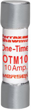Fuse Amp-Trap 250V 10A Fast-Acting Midget Fuse, 1.5 Inch Length, 10 kA Breaking Capacity