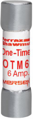 Fuse Amp-Trap 250V 6A Fast-Acting Midget with 10 kA Breaking Capacity, 1-1/2 Inch Length