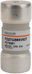 Protistor 27x60 gR Cylindrical Fuse-Link 660VDC 63A with Clip Mounting