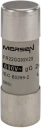 Cylindrical Fuse-Link gG 20A 22x58 Inch 690VAC, Ceramic Body, Silver-Plated Contacts