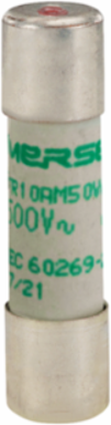 Cylindrical Fuse-Link aM 500V 16A 10x38 with Indicator, Ceramic Body, Silver-Plated Contacts