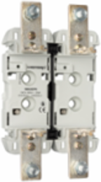 NH Plastic Fuse Base, 2-Pole, 160 A, DIN Rail Mounted, Silver-Plated Contacts