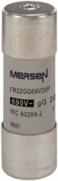 Cylindrical Fuse-Link gG 20A 22x58 Inch Ceramic Body, 690V, Silver-Plated Contacts