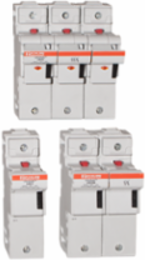 Fuse Holder UltraSafe™ 800VAC 1000VDC UL Fuse size 22x58 2-Pole 2c.x Microswitch Pressure con. Plate IP20
