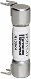 Fast-Acting 15A 600V Midget Fuse with Double Hole Mount and PC Board Compatibility