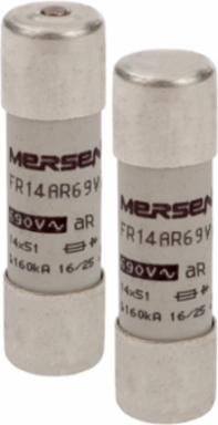 Protistor  Cylindrical Fuse-Link aR 690VAC 14x51, 40A, Clip Mounting