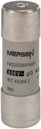 Cylindrical Fuse-Link gG 690VAC 22x58, 40A, Ceramic Body, Silver-Plated Contacts