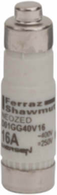 Neozed D0 Fuse-Link 400VAC 16A Grey, D01 Size, Gg Characteristic