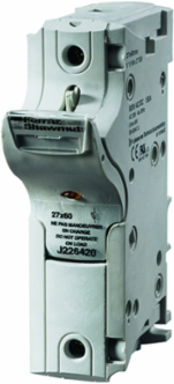 Fuse Holder UltraSafe™ 800VAC 800VDC UL Fuse size 27x60 1-Pole Visual Indicator Microswitch Faston Lugs IP20