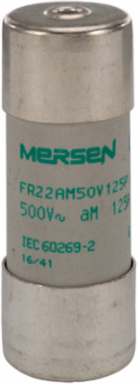 Cylindrical Fuse-Link aM 125A 22x58 Inch 500VAC with Striker, Ceramic Body