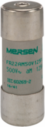 Cylindrical Fuse-Link aM 125A 22x58 Inch 500VAC with Striker, Ceramic Body