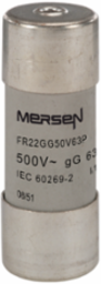 Cylindrical Fuse-Link gG 500VAC 22x58, 63A, Ceramic Body, Silver-Plated Contacts
