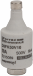 Fusible D-Type Flink Fuse, 500VAC, 10A, DII Size, Red, Ceramic Body
