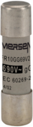Cylindrical Fuse-Link gG 690V 10x38, 2A with Silver-Plated Copper Terminals