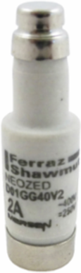 Neozed D0 Fuse-Link gG, 400VAC, 2A, D01, Pink, 0.43 Inch Diameter