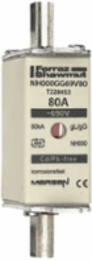 NH Fuse-Link gG, 690VAC, Size 000, 80A, Ceramic Body, Double Indicator