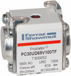 Protistor SB Fuse-Link aR 690V, Size 30, 100A, Threaded Terminals, UL/CSA Certified
