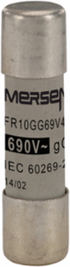 Cylindrical Fuse-Link gG 690V 10x38, 4A, Ceramic Body, 120kA Breaking Capacity