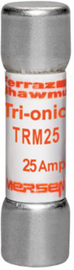 Tri-Onic Time-Delay Midget Fuse 250V 25A 1-1/2 Inch x 13/32 Inch