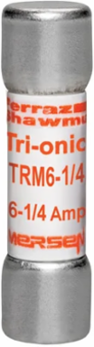 Tri-Onic Midget Fuse 250V 6.25A Time-Delay 1-1/2 Inch x 13/32 Inch