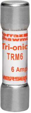 Fuse Tri-Onic 250V 6A Time-Delay Midget - 1-1/2 Inch x 13/32 Inch Dimensions