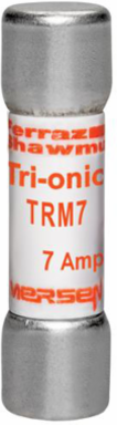 Tri-Onic 250V 7A Time-Delay Midget Fuse, 1-1/2 Inch x 13/32 Inch, 10 kA Rated