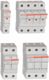 US10 modular fuse holder, UL+IEC, 3P, 10x38, MIDGET, DIN rail mounting, IP20