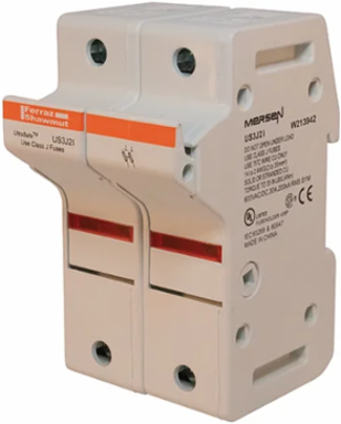 UltraSafe Fuse Holder 600V 30A Class J 2-Pole with DIN Rail Mount and Indicator Lights