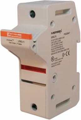 US6J Fuse Holder 600V 60A Class J 1-Pole Finger-Safe with DIN Rail Mount & Indicator Lights