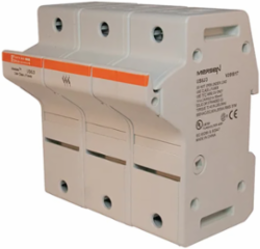UltraSafe™ 600V 60A Class J 3-Pole Fuse Holder, DIN Rail Mount, Polyamide Body